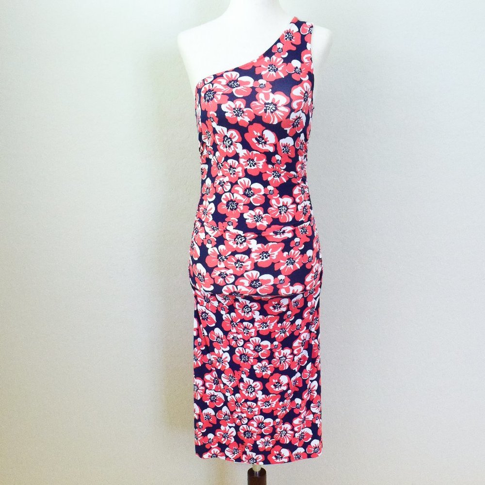 🌸 *Lilly Pulitzer* 1-shoulder Floral Ruched Dress - size XS